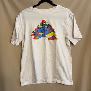 Nike White Men’s M Tee with Colorful Unifying Through Sport Graphic